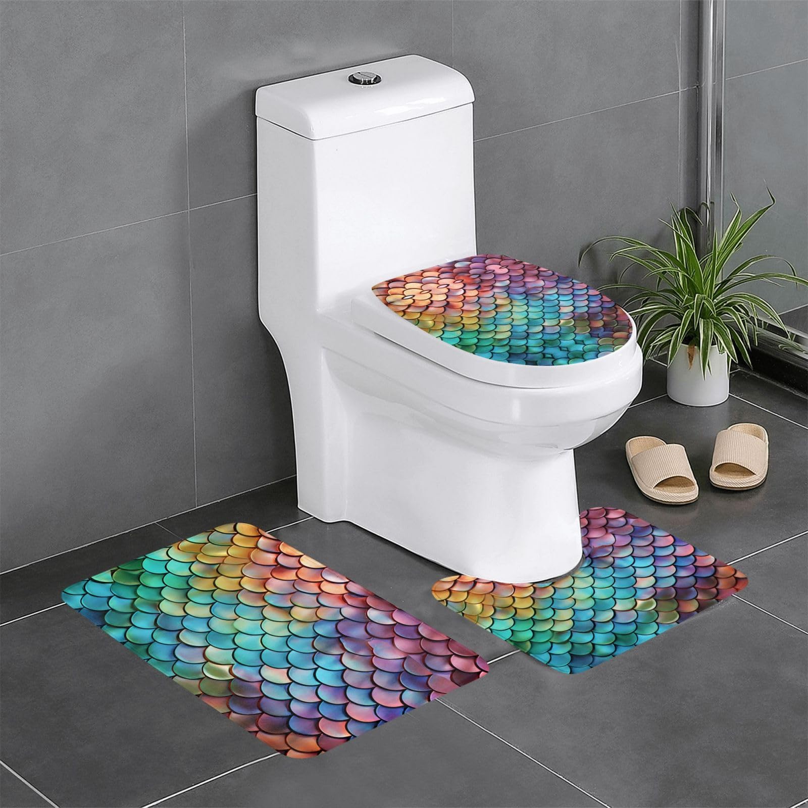 Tapis de contour ovale et rectangulaire pour toilettes éliminez les sols froids et glissants