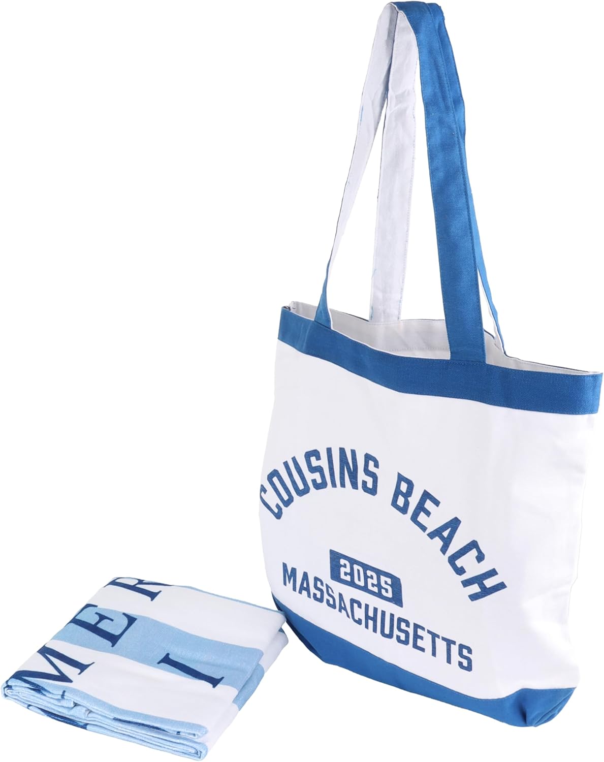Jay Franco Beach Towel and Tote Bag Set - 16" x 14.5" Canvas Shoulder Handbag with 28" x 58" Super Soft Absorbent Bath Towel