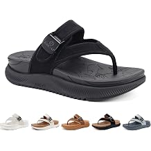 ONCAI Womens Orthopedic Platform Flip Flops with Arch Support Summer Beach Dressy Trendy Walking Sandals and Thick Outdoor Rubber Soles