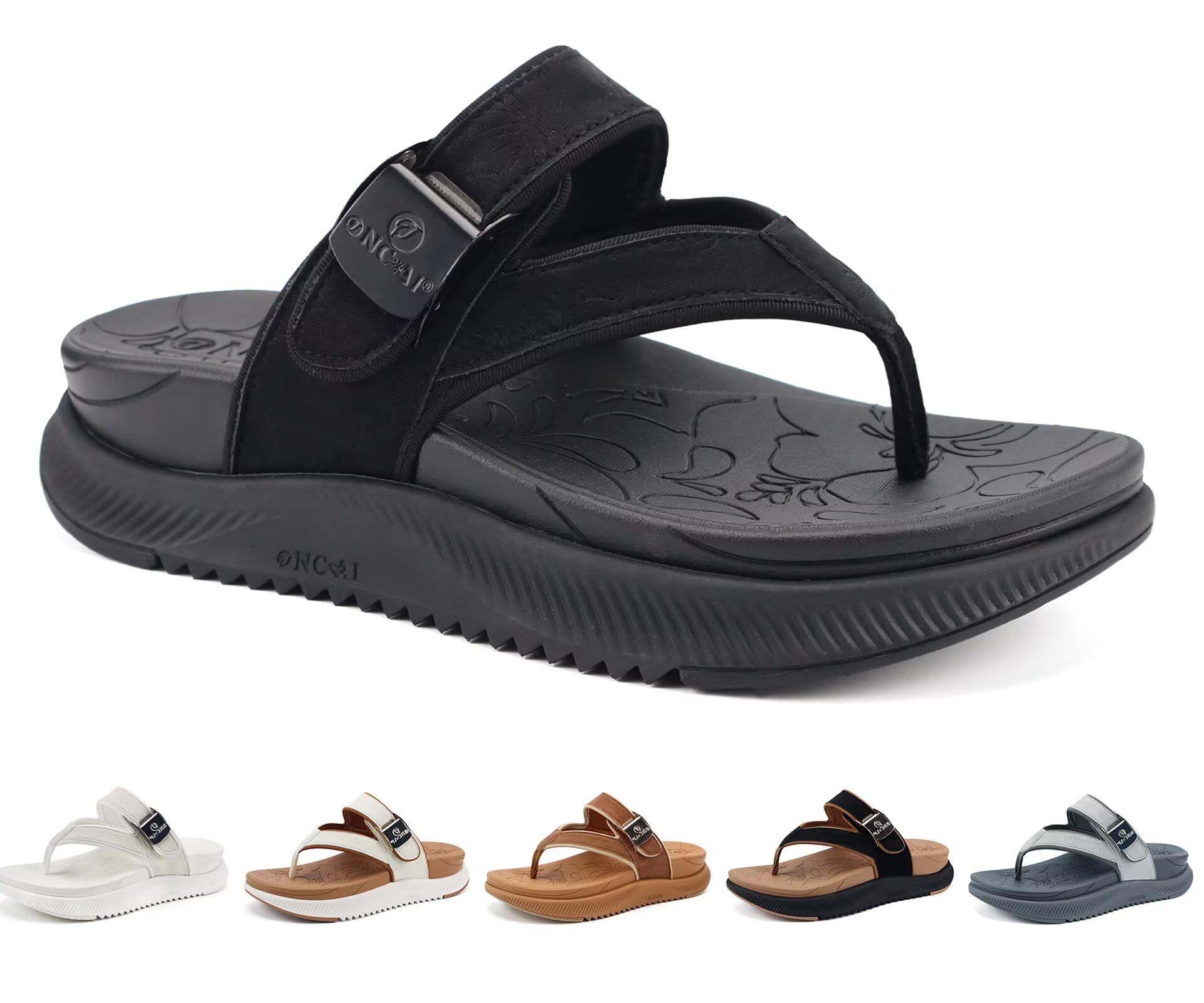 ONCAI Plataforma para Mujer Chanclas Verano Playa Elegantes para Female Sandalias Gruesas de Moda para Caminar y Suelas de Goma Para Exteriores