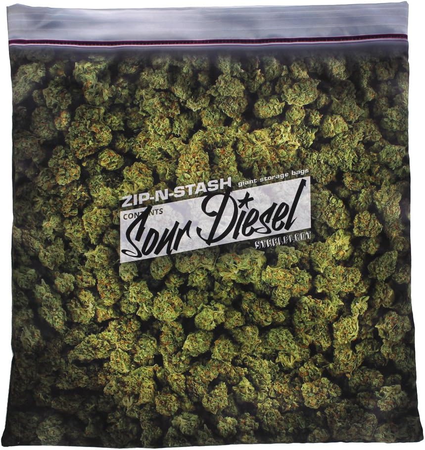 steelplant Giant Stash - Baggie of Cannabis Weed Pillowcase | Fits 18X18 Inch Pillow Insert
