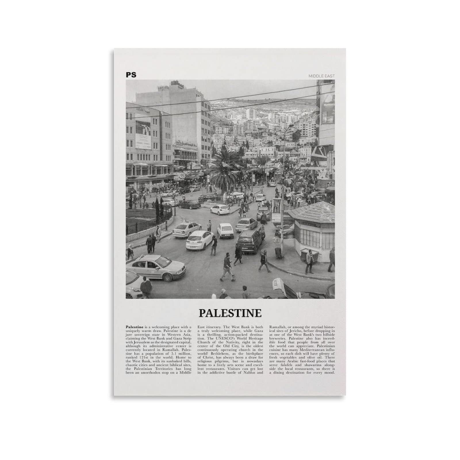 Palestine Black and White Street Art: Timeless Decor Review