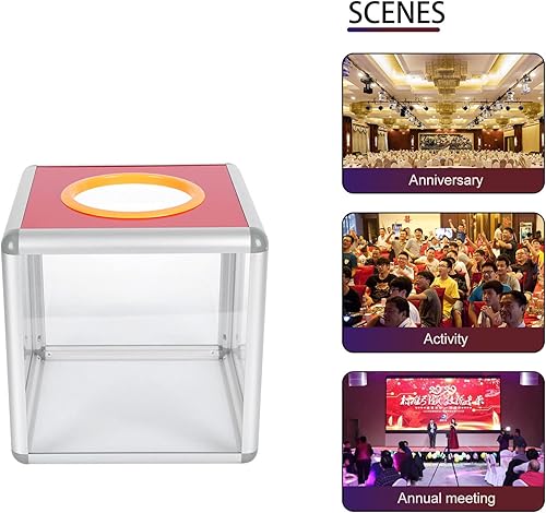 Miniatura 6 de Caja cuadrada para rifa, caja de juego de boletos, caja de boletos de almacenamiento multifuncional, caja de sorteo de tarjetas para reuniones
