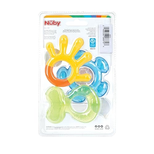 Miniatura 3 de Nuby Juego de mordedor de tres pasos | Paquete de 3 | 9.8 ft+ | Superficies de dentición suaves y duras