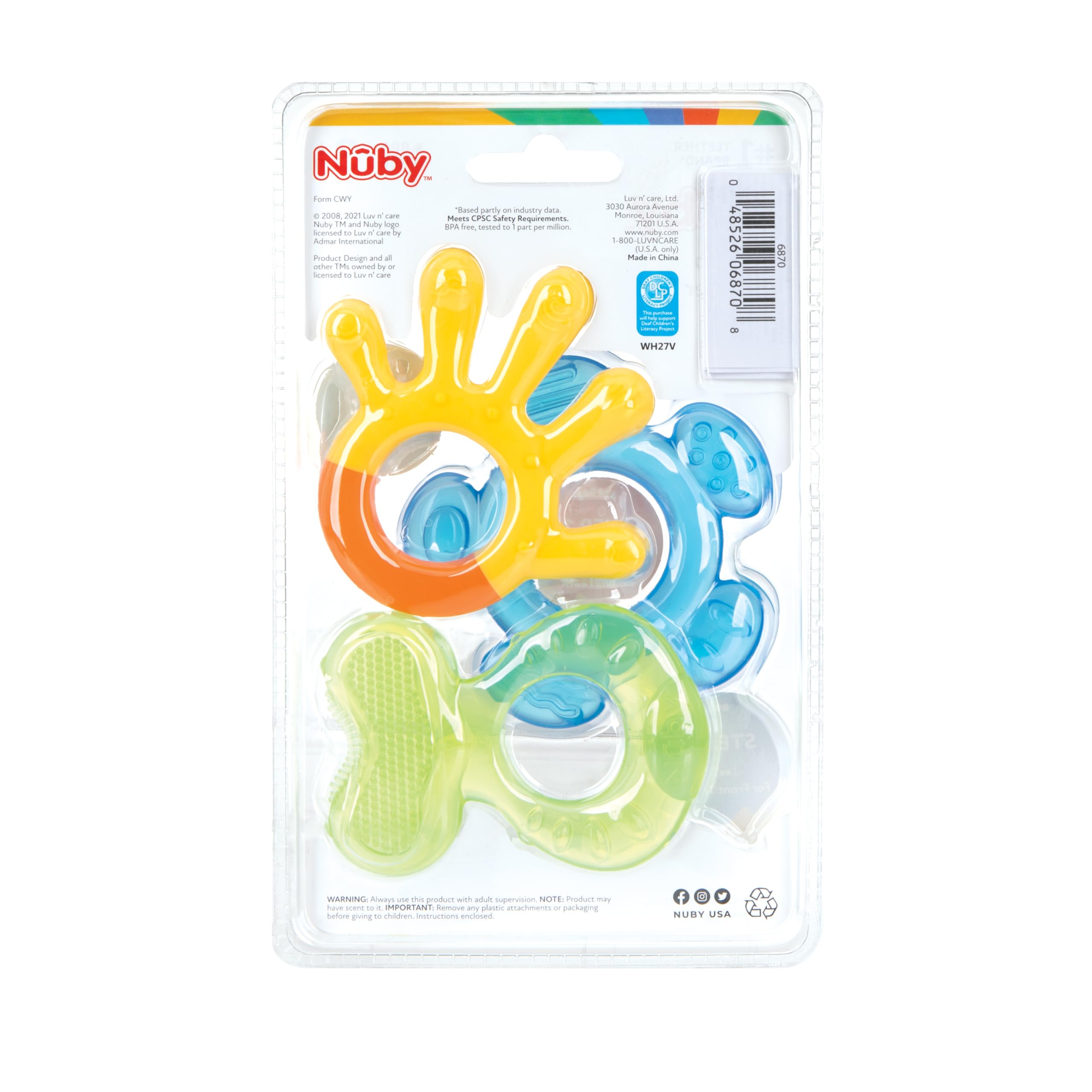Nuby - 3-stopniowe pierścienie do ząbkowania - 3 pierścienie do stymulacji dziąseł i łagodzenia bólu ząbkowania - Zabawki do gryzienia dla dzieci - nie zawierają BPA - 3 miesiące