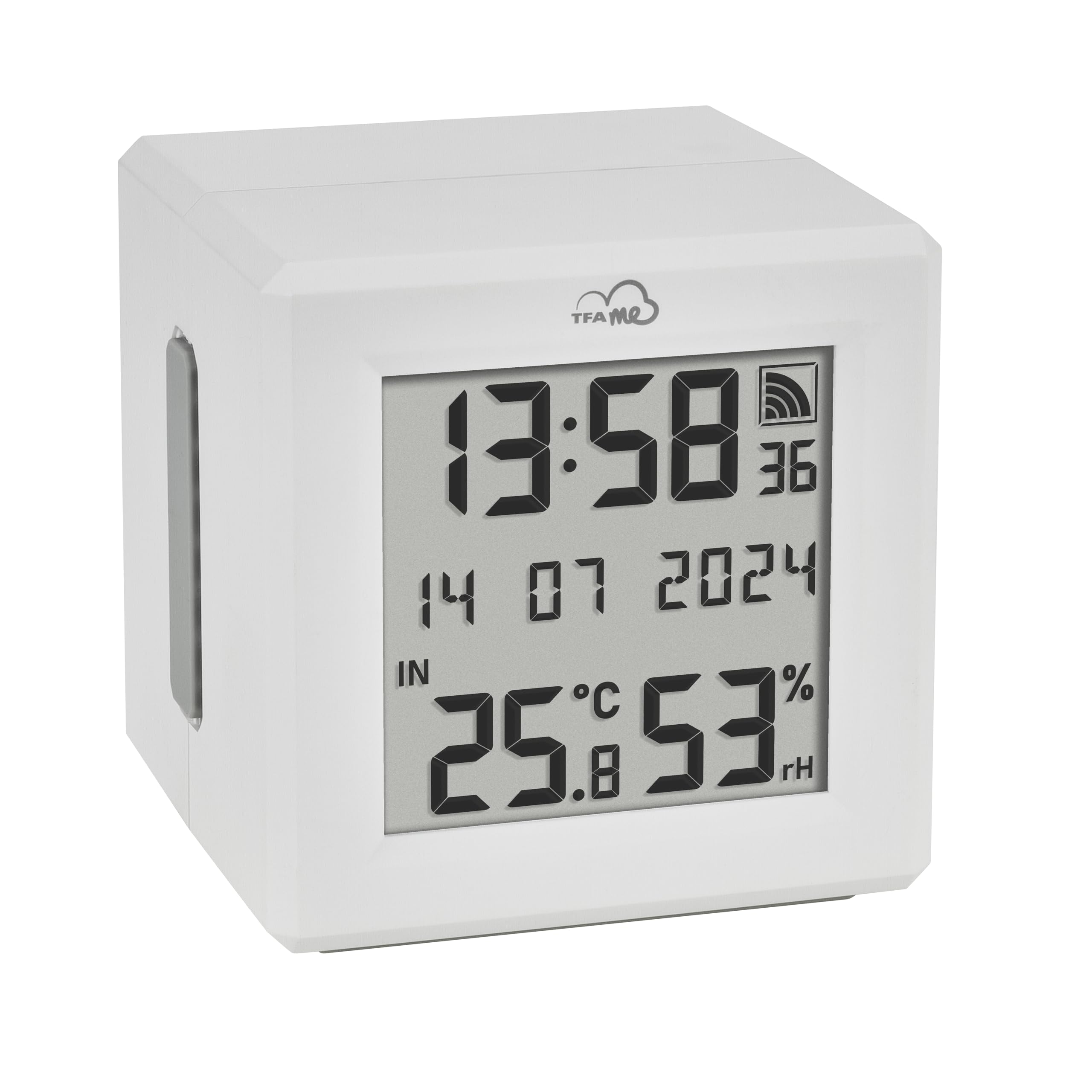 TFA Dostmann WLAN Gateway TFA.me ID-01, 35.8103, zur Überwachung von TFA-ID Sendern, inkl online TFA.me Portal für PC/Smartphone/Tablet, Temperatur und Luftfeuchtigkeit innen, Klimakontrolle, weiß
