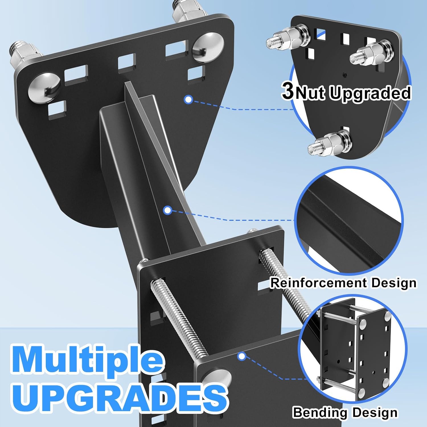 Trailer Spare tire Mount - Spare Tire Carrier-, Fits Most 4,5& 6 Lugs Wheels, Hold 4″,4.25", 4.5″, 4.75″, 5″,5.32″,and 5.5″Bolt Patterns, Max Loading 150 LBS,Easy to Install (3 hub Bolts 4-5.5")
