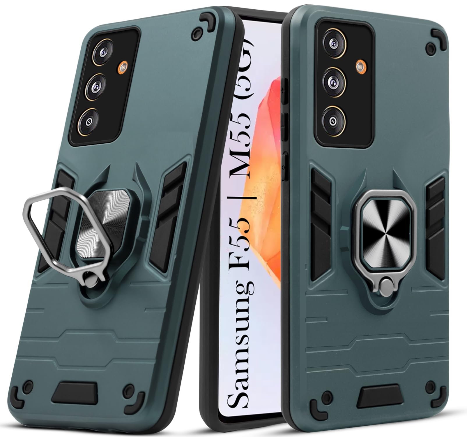 Jkobi Back Cover Case for Samsung Galaxy M55 5G | F55 5G | M55s 5G (Shockproof Polycarbonate Dual Layer Hybrid Armor |Robust Green) (B0D73D8BTW) Amazon Price History, Amazon Price Tracker