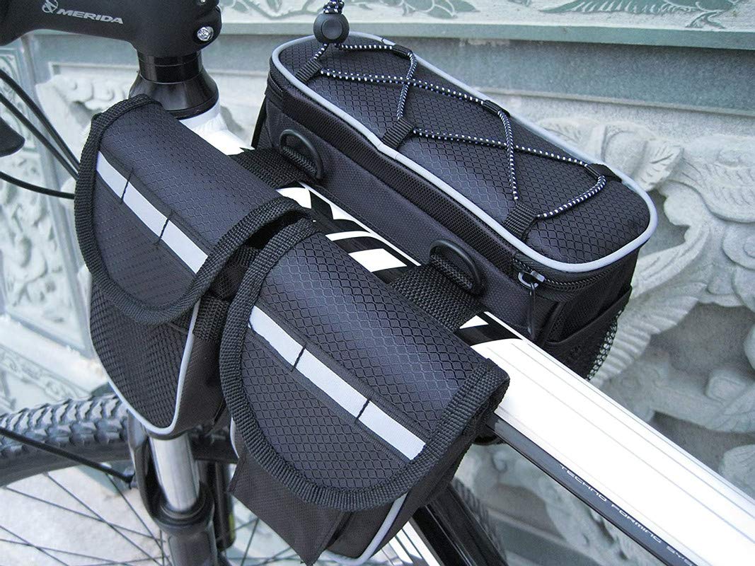 KRAPTICK WaterResistant Cycle Bicycle Double Sided Front Frame Bag