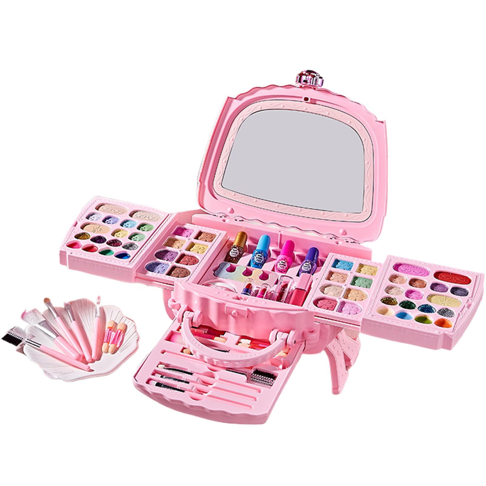 Kit Trucchi Per Bambine Set Di Trucco Reale Per Ragazze | Cosmetici Lavabili Per Bambini 3 Ai 12 Anni Per Pratica Giochi Di Ruolo Compleanni E Occasioni