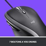 Logitech M500s Souris Filaire avancée avec défilement Ultra-Rapide et multidirectionnel avancé, Boutons Personnalisables, Suivi Haute précision avec commutateur PPP, USB prêt à l'emploi - Gris - 4