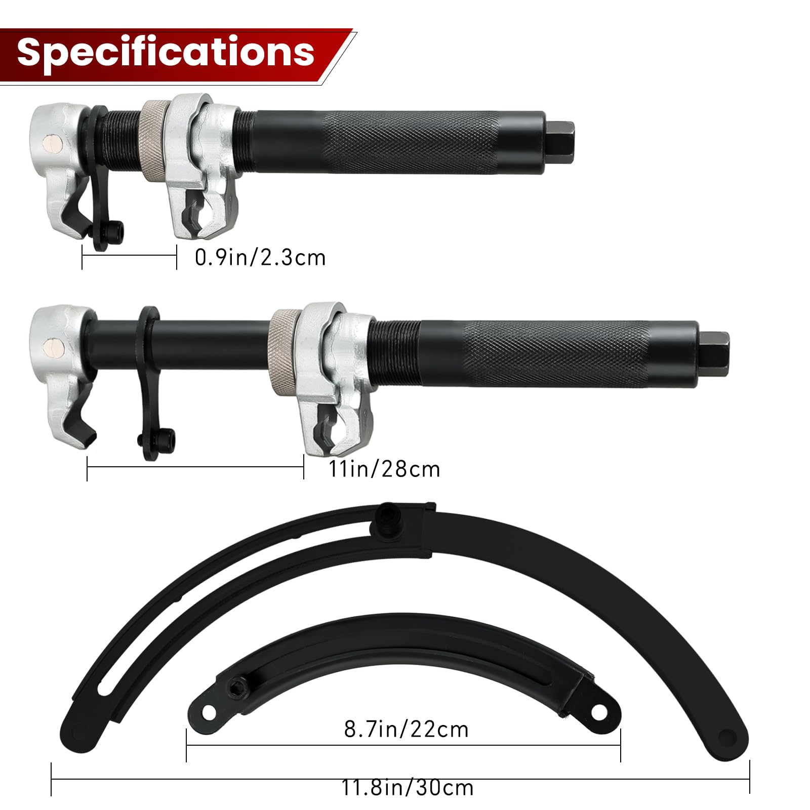 ATPEAM Compresseur de Ressort Amortisseur avec Glissières, Kit Compresseur de Ressort 1,2T pour Voiture avec Support de Sécurité et Boîte à Outils
