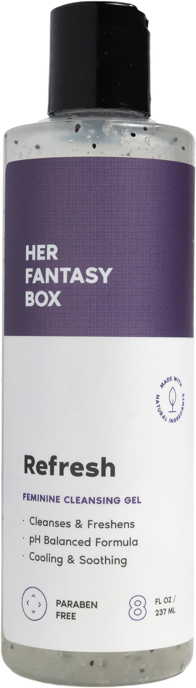 Her Fantasy Box | Refresh pH Balancing Shower Gel - Natural Feminine Hygiene Solution for Gentle Cleansing, Odor Control, and Skin Nourishment - pH-Balanced Formula for All Skin Types (8 oz)
