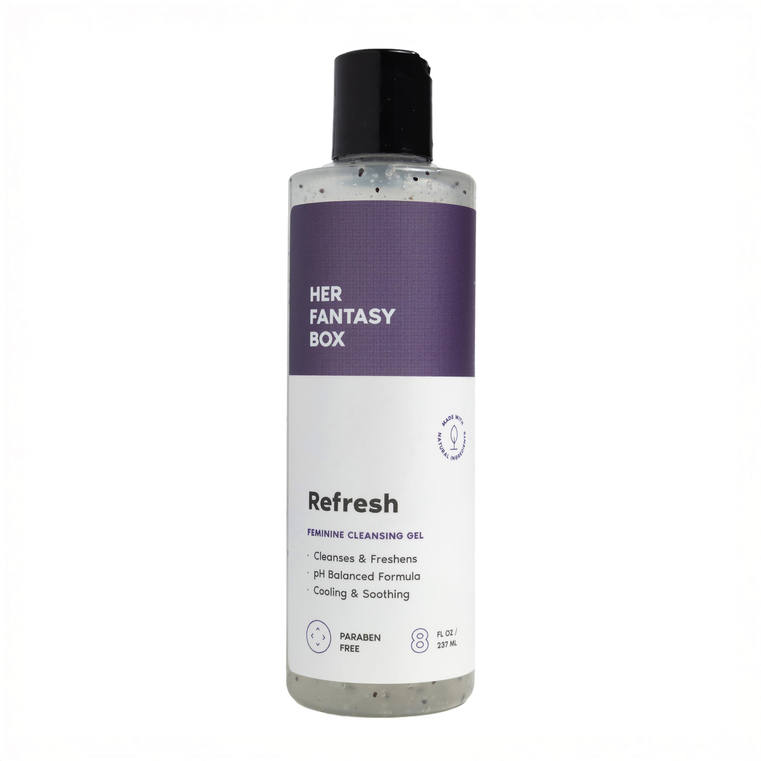 Her Fantasy Box | Refresh pH Balancing Shower Gel - Natural Feminine Hygiene Solution for Gentle Cleansing, Odor Control, and Skin Nourishment - pH-Balanced Formula for All Skin Types (8 oz)