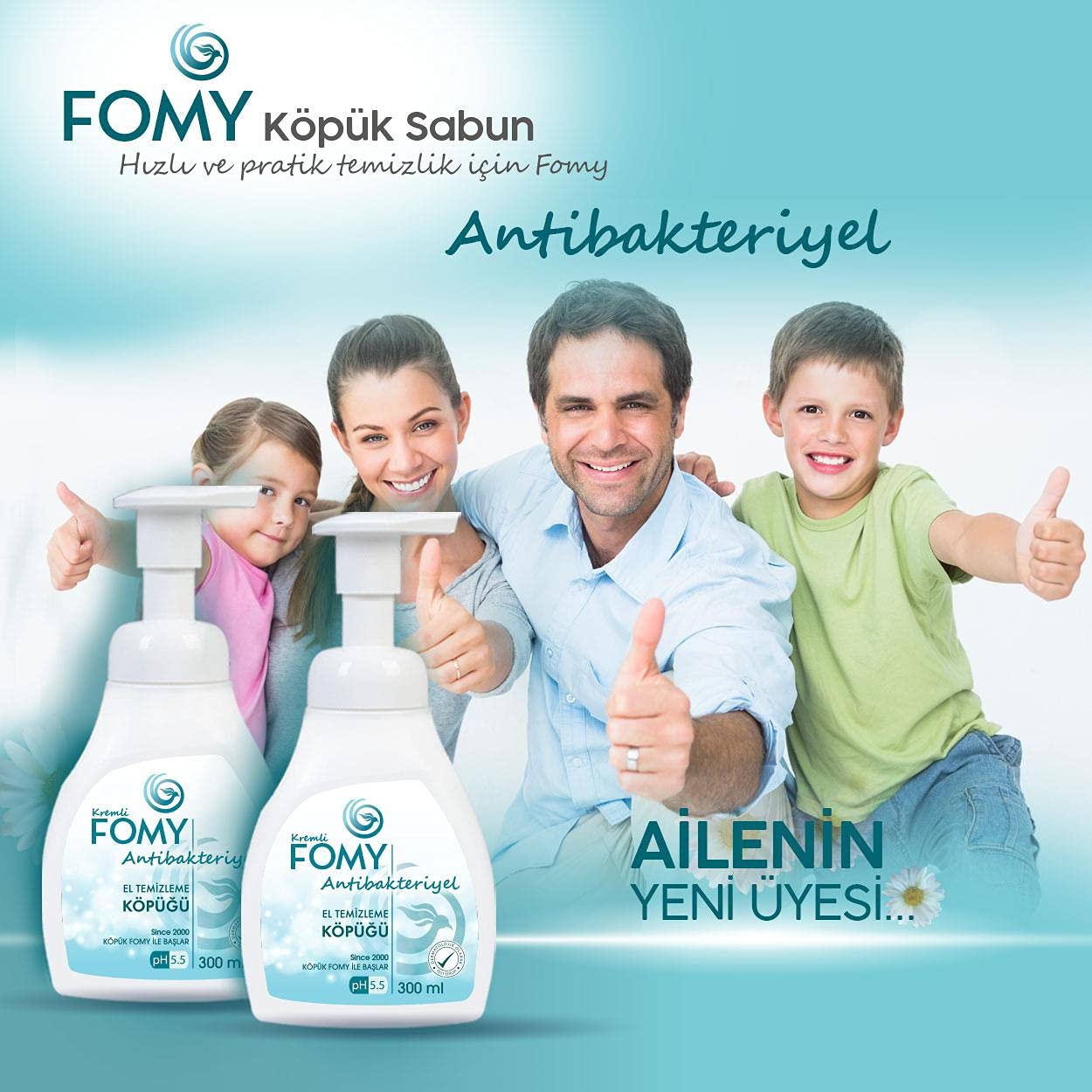 FOMY Antibakteriyel Köpük Sabun El Yüz Vücut 300 ml