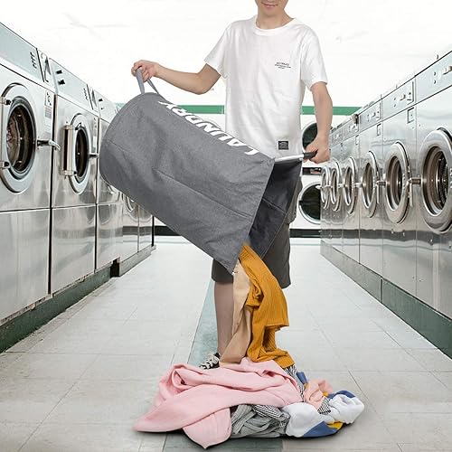 Miniatura 5 de ZERO JET LAG - Cesta de lavandería (tamaño XL, 7 colores) plegable de tela para colada