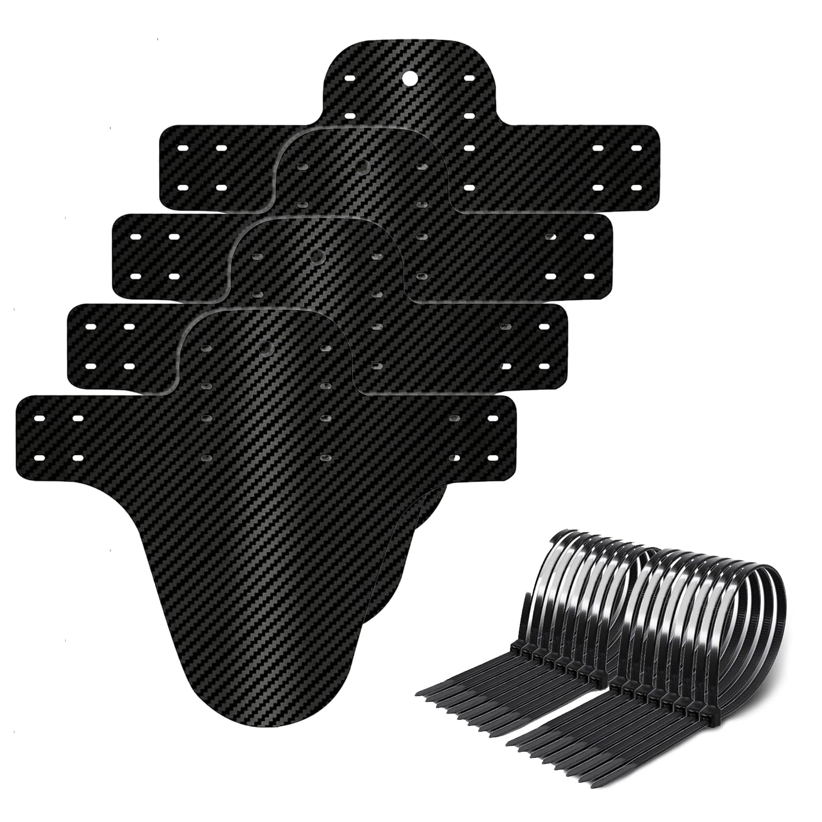 LHOEST 4PCS Mountain Bike Mudguards 20 24 26 27.5 29 Inch MTB Mudguards Front and Rear Mud Guards for Mountain Bike Fenders MTB Frame Guards Splash Bicycle Mudguard Bike Accessories with 40 Cable Ties