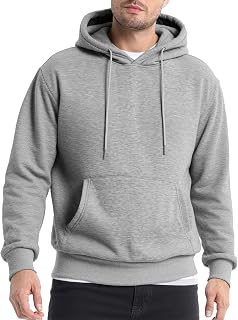 Men's Hoodie Basics Winter Warm Hoodie Long Sleeve Fleece Classic Hoodie