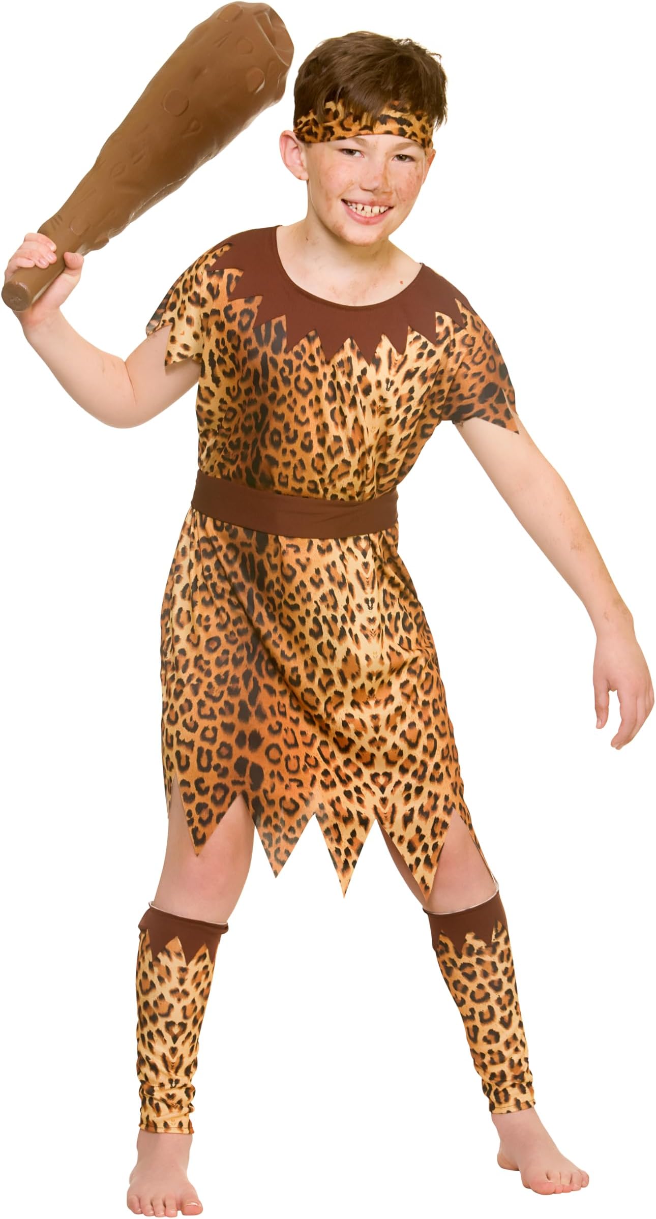 Wicked Costumes Boys Stone Age Cave Boy Fancy Dress Costume Caveman Prehistoric Outfit for Kids