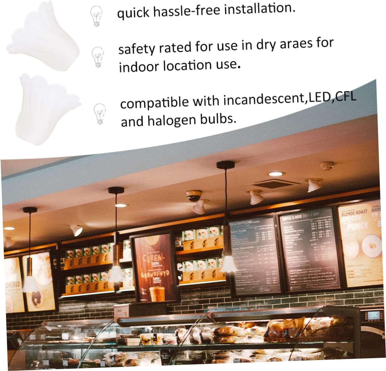 Replaceable Glass Ceiling Lamp Shade Floral Design Wall Light Cover Elegant Lighting for Living Room Bedroom Ambiance Protects Fixtures