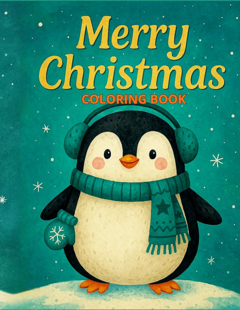 Merry Christmas Coloring Book for Kids: Fun and Easy Christmas Coloring Pages with Cute Penguins and Winter Designs