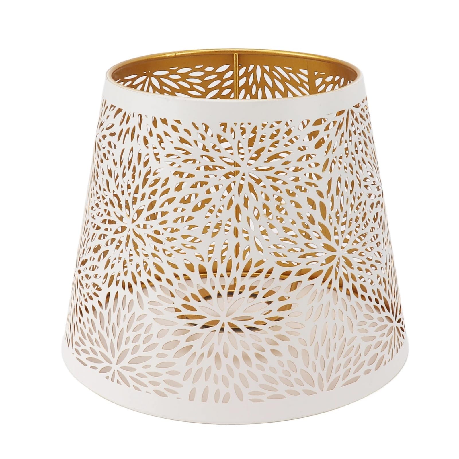 Luxemetals One Color White Iron Carved Flower Pattern Lamp Shade For E27 E26 Bulbs