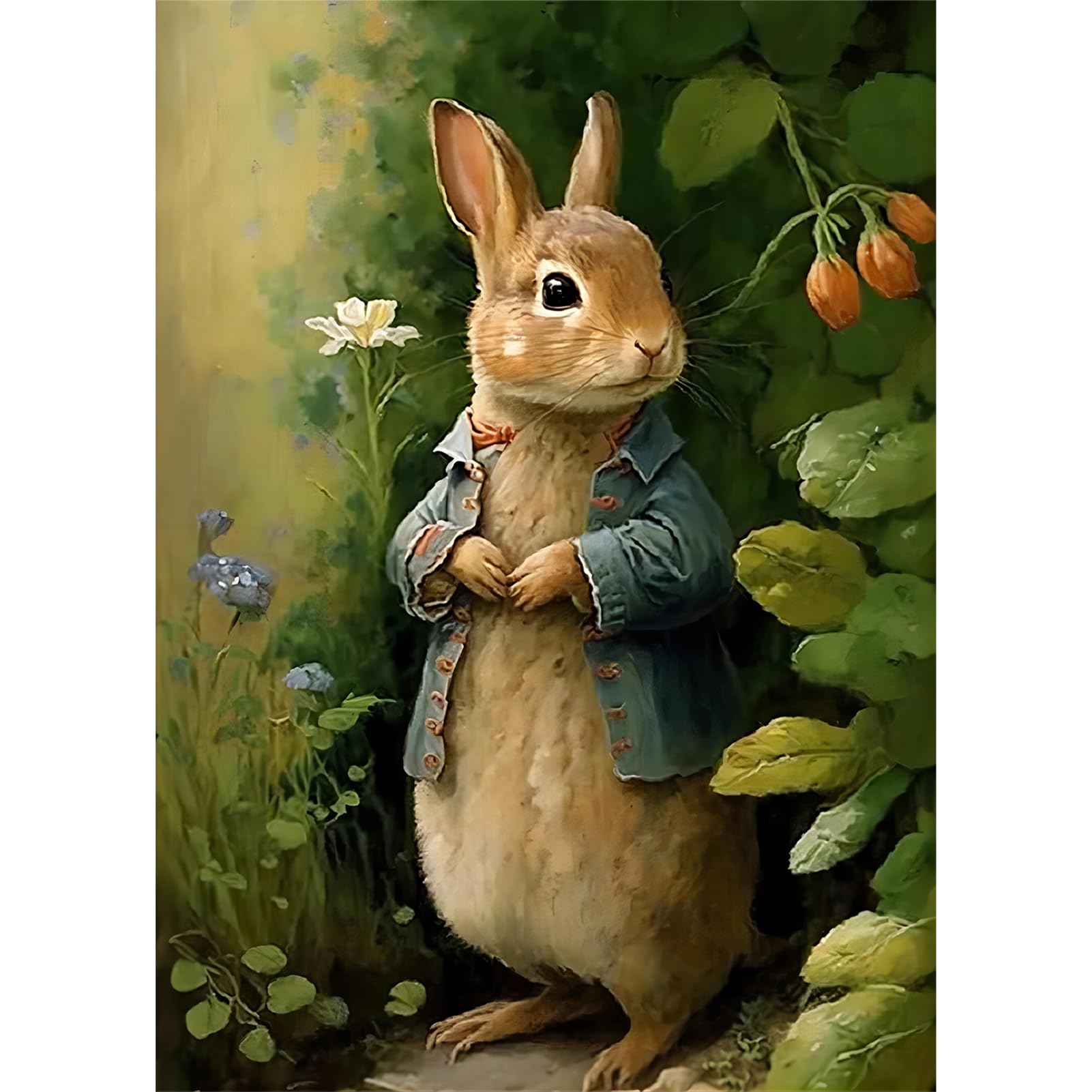 JATOK Diamond Art Kits Adults, Rabbit Diamond Painting Kits for Adults Beginners, DIY Full Drill Gem Art Kits Crafts Home Wall Decor Gifts Easter, 12x16in/30x40cm