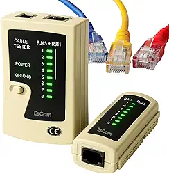 Testador de Cabo de Rede e Telefone RJ45 RJ11 com Módulo Remoto e Indicadores LED