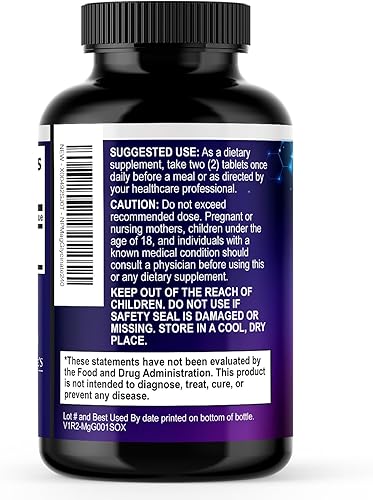 Miniatura 8 de Suplemento de glicinato de magnesio 250 mg - 100% quelado y purificado - para apoyar el sueño, la salud cardíaca, los músculos y la fuerza ósea -