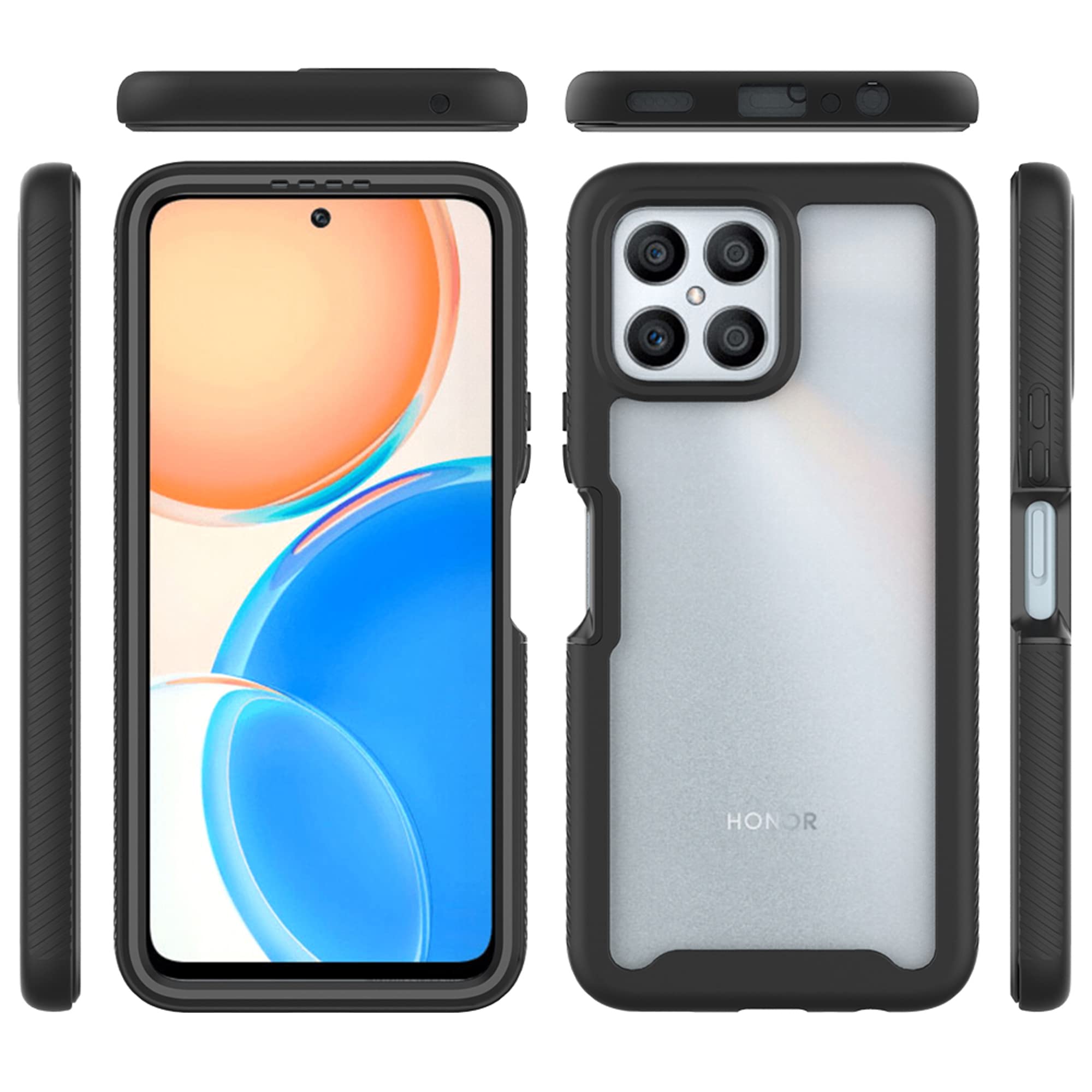 SEEKO Cover Per Honor X8, Custodia In TPU Ultrasottile Con Effetto Gradiente Di Colori Blu/Rosa, Antiurto E Trasparente - 2