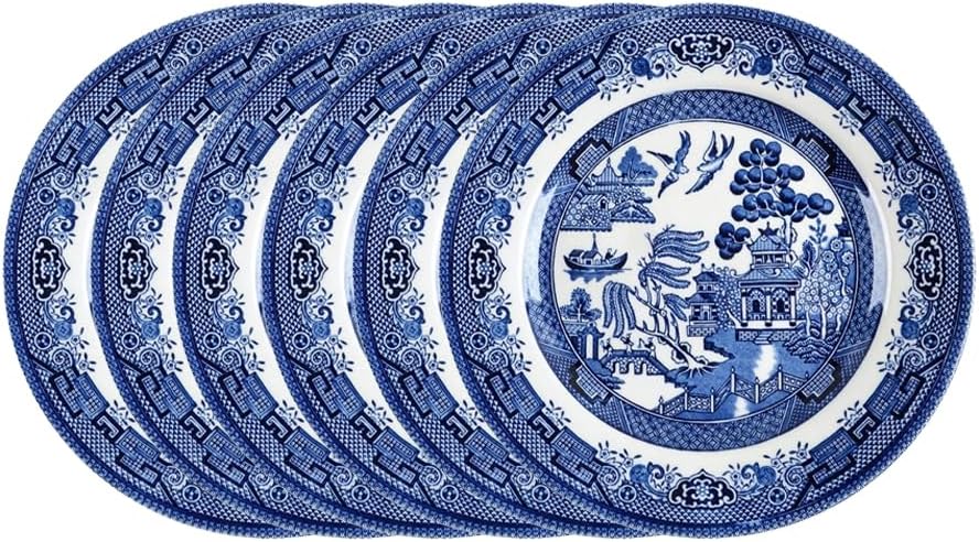 BLU Willow Mint Salad Plate 20CM, Ceramic, Multi-Colour, 20 x 20 x 1 cm