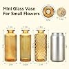 Set de 30 floreros pequeños de vidrio ámbar dorado, mini floreros vintage al por mayor para centros de mesa de boda, fiestas, decoración de mesa o del hogar 3