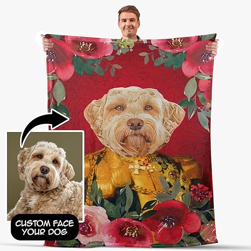 Miniatura 4 de Zocoshi Manta personalizada de retrato de mascota, retrato de mascota personalizado, manta de retrato de mascota real, manta de regalo conmemorativa