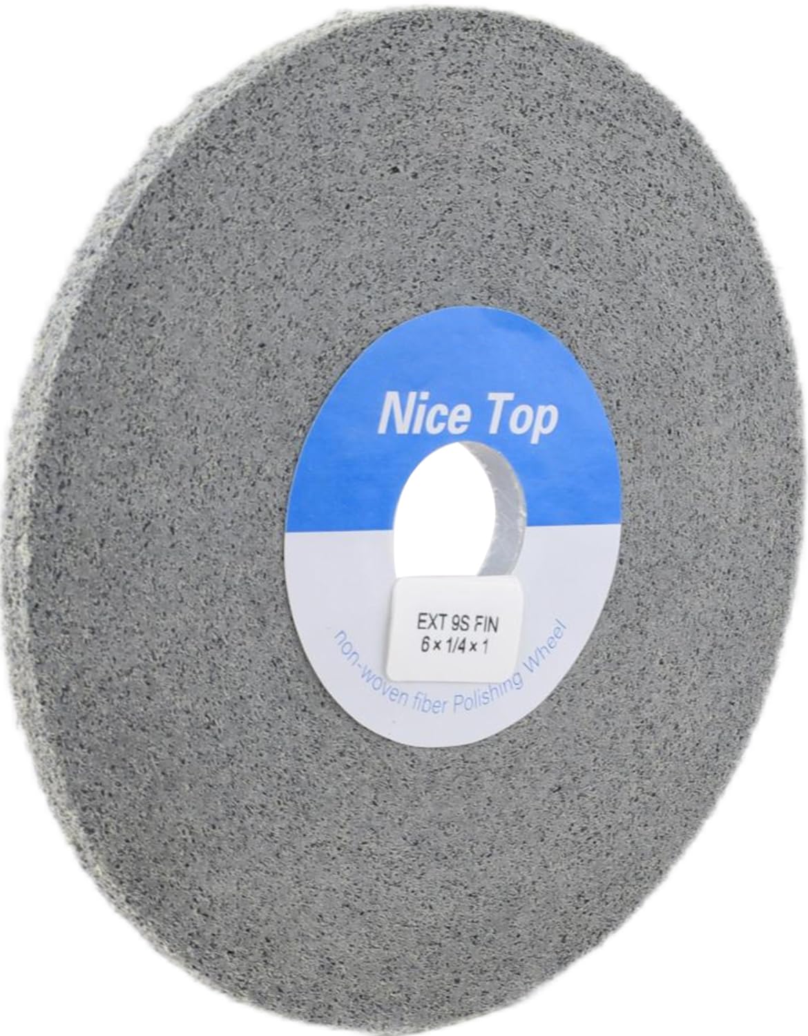 EXT Deburring Convolute Wheel 6 Inch X 1/4 Inch X 1 Inch 9S Fine Grit, Silicon Carbide, Non Woven Fiber Polishing Wheel, Metal Finishing, Pack of 1