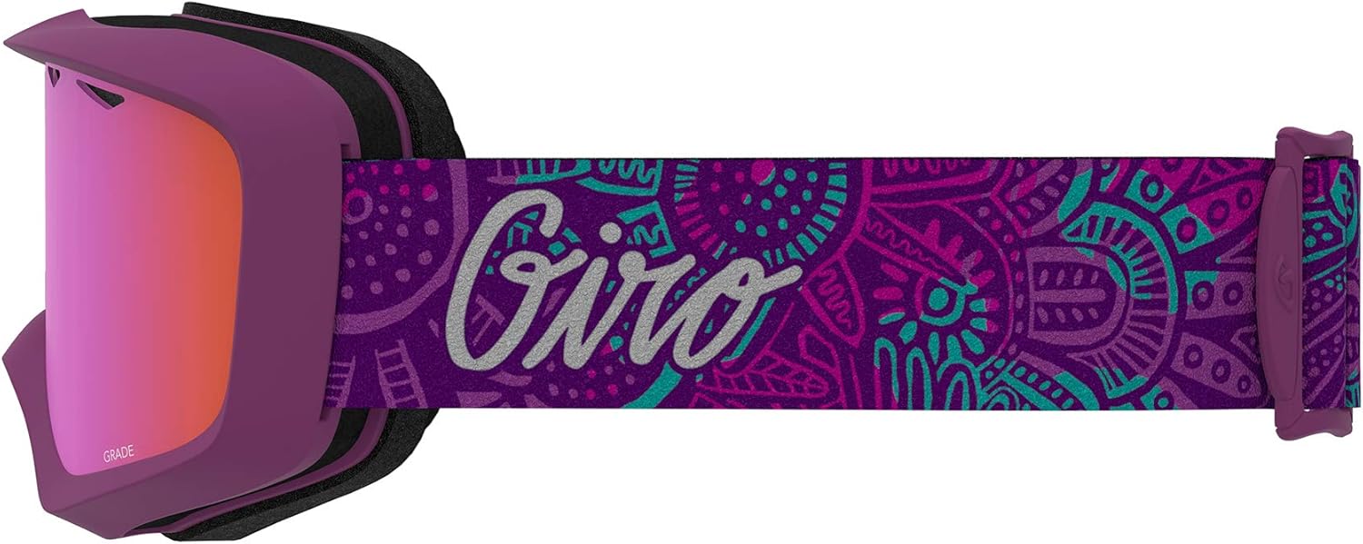 Giro Grade Youth Snow Goggles Psych Blossom Amber Pink