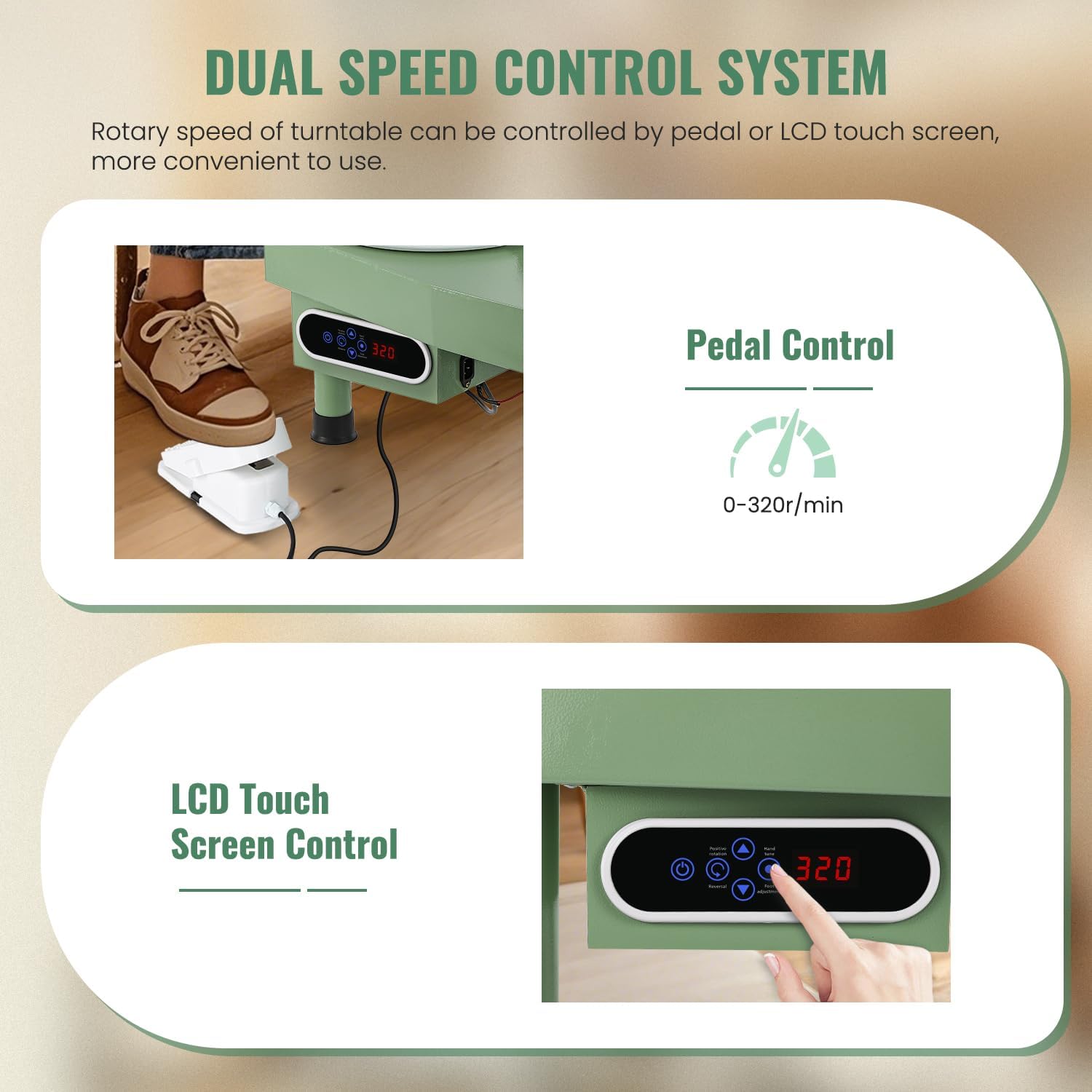 Pottery Wheel Dual Speed Control System