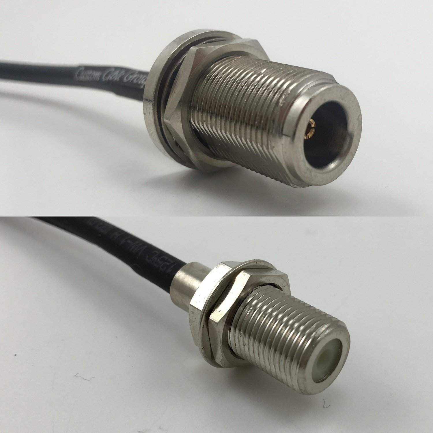 3 feet RFC195 KSR195 N FEMALE BULKHEAD to F FEMALE Pigtail Jumper RF coaxial cable 50ohm Quick USA Shipping