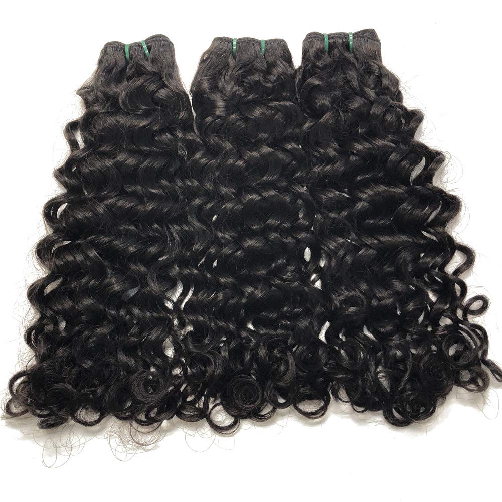 Virgin Natural Wave Brazillian Hair Weaves 3bundles 12 Inch #1B Cheap Unprocessed Human Hair Extensions Deals For Women