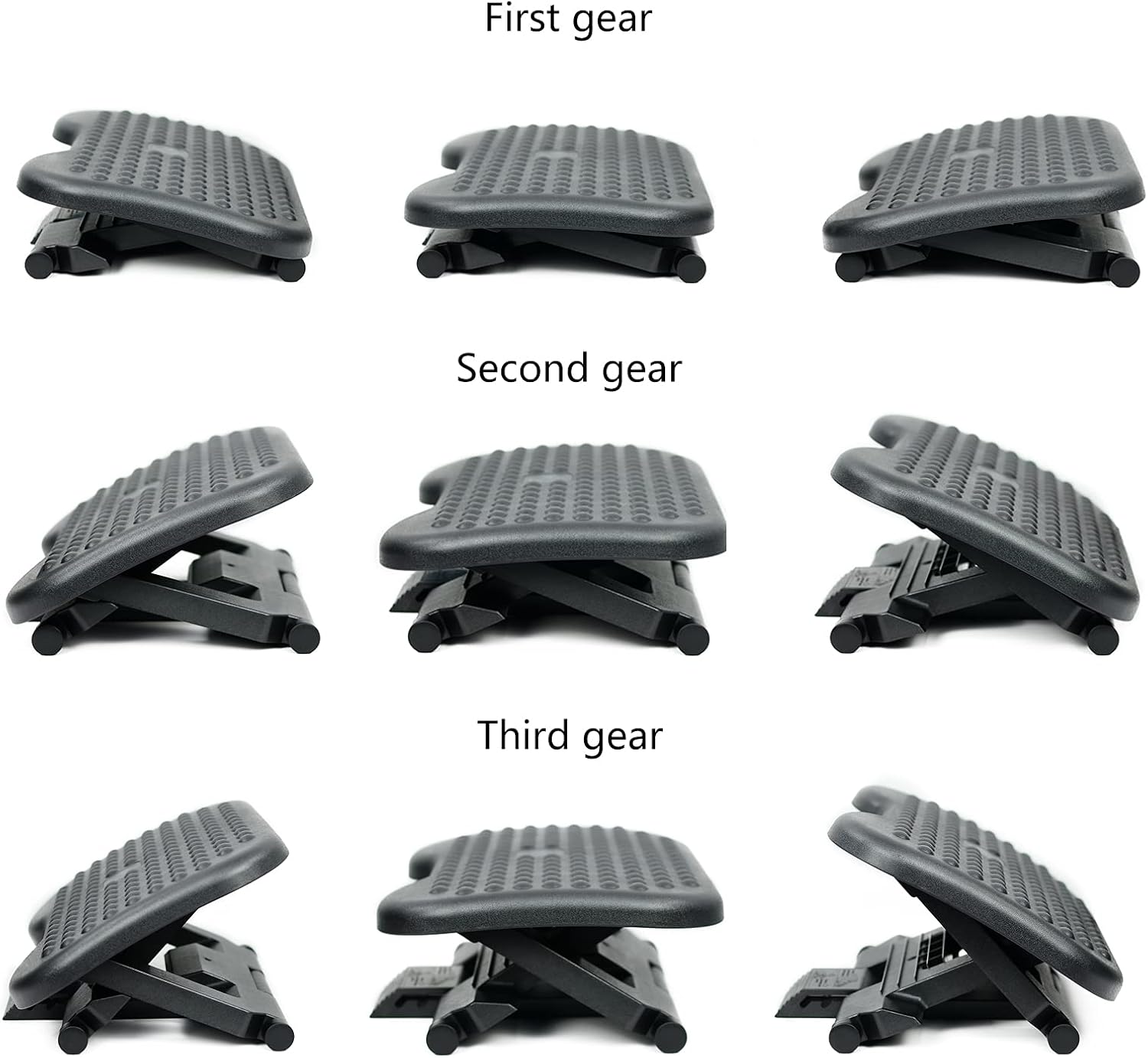 AKOZLIN Adjustable Under Desk Footrest Comfy Rest, Ergonomic Foot, Pressure Relief for Comfort Home, Office
