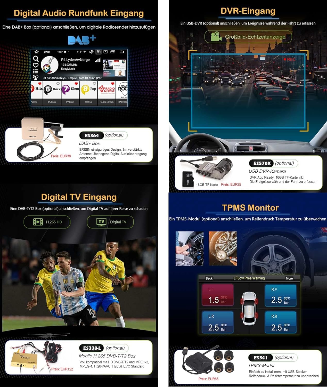 2 32G Android 11 Autoradio für VW Golf 6 2008-2016 mit Wireless Apple