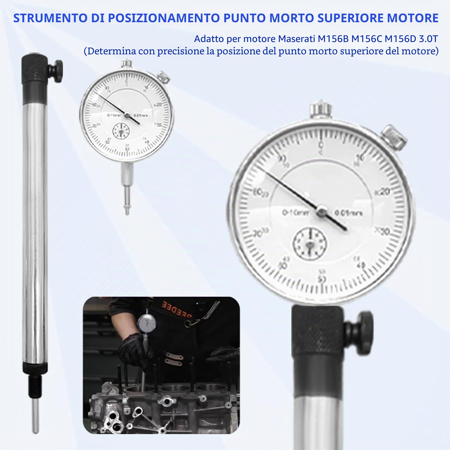 ZKTOOL Kit di Attrezzi per Sincronizzazione Motore, Compatibile con Motori Maserati Geberit President Levante 3.0T M156B M156C M156D, Numero di Ricambio 900028263 900028363
