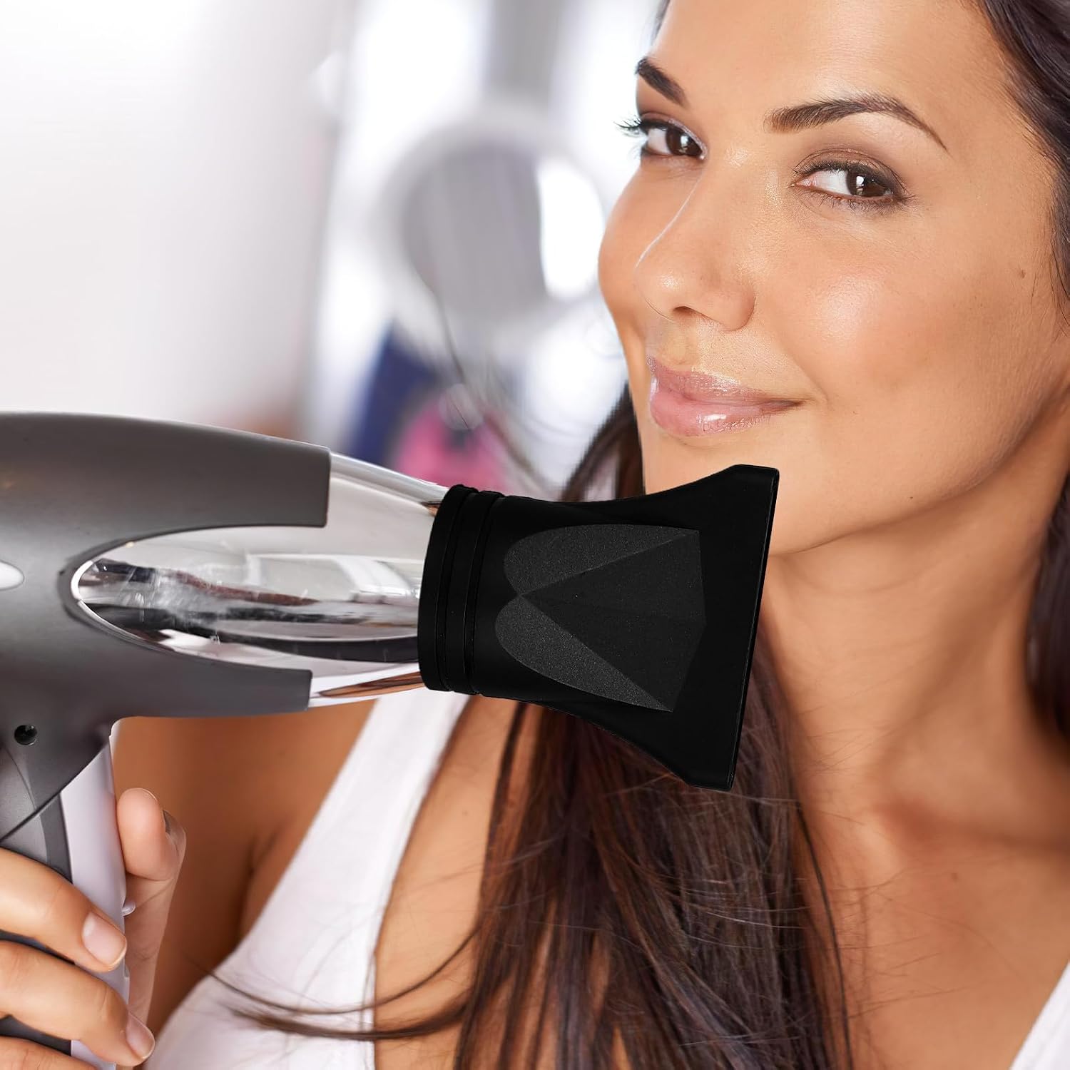 Universal Hair Dryer Attachments 3pcs Set with Diffuser Nozzle Comb and Hooded Dryer Concentrator for Hair Drying and Styling at Home
