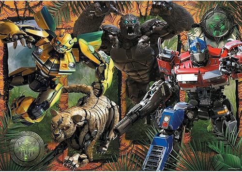 Miniatura 3 de Trefl Transformers - Rompecabezas de 1000 piezas con impresión de Rise of The Beasts de 27 x 19 pulgadas, rompecabezas de bricolaje, héroes de