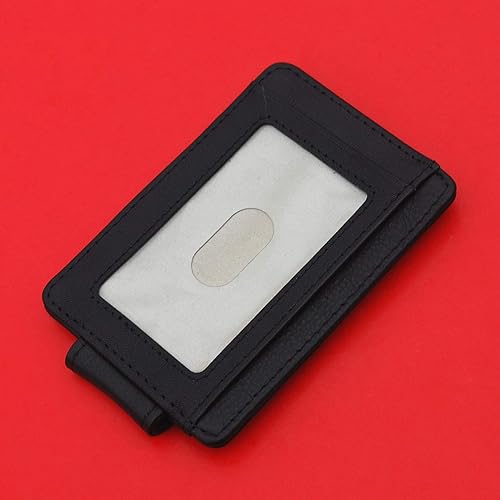 Miniatura 8 de US 1948 Lincoln Penny BU Uncirculated 1 Cent Coin Genuine Full-Grain Black Leather Magnetic Money Clip Wallet & Card Holder RFID Blocking