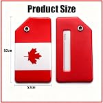 5 +1 Packs Silicone Luggage Tags for Suitcases Canadian Flag Luggage Tags with Name Cards & Stainless Steel Loop Suitcase Tags Bright Color Personalized Tags Identifiers for Woman
