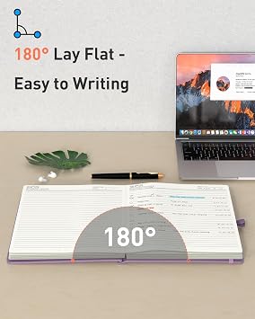 Smarpau Large A4 Lined Notebook, 320 Pages Thick Leather Journal