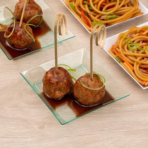 Miniatura 14 de Restaurantware Plato cuadrado de plástico Seagreen pequeño y moderno - 4" x 4" x 12" - Caja de 100 unidades