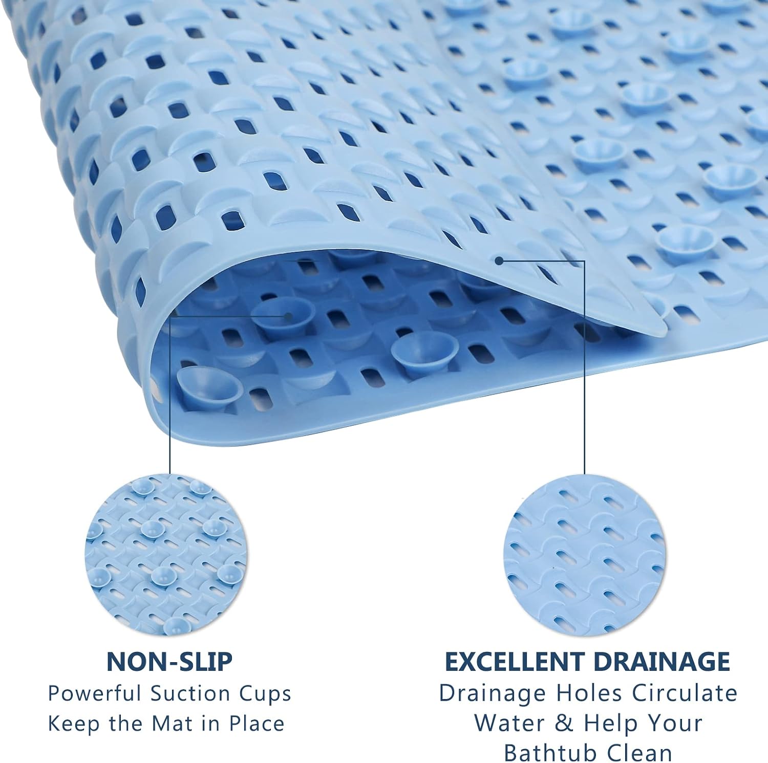 Qidordour Bathtub Mat Non Slip Shower Mat Anti Mould - Image 3
