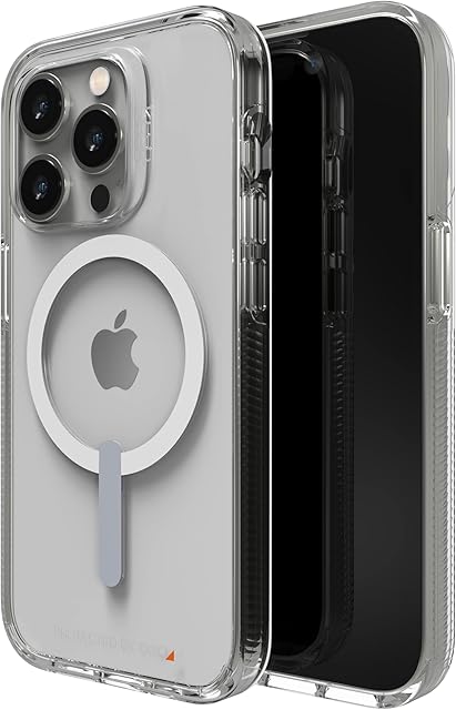 ZAGG Gear4 Crystal Palace Snap Case - Clear iPhone Case, D30 Drop Protection (13ft/4m), Anti-Yellowing Properties, Edge-to-Edge Protection, Magsafe Compatible iPhone 14 Pro Case