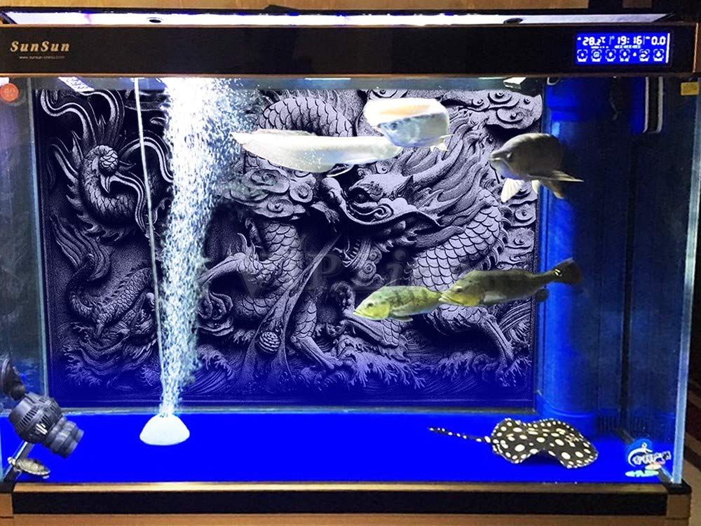 Toile de fond en relief pour aquarium en PVC Motif dragon 213 x 76 cm